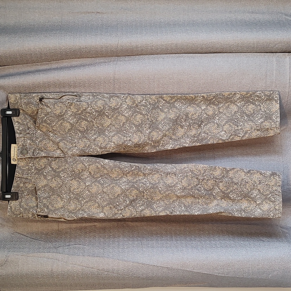 Democracy Ab Technology Snakeskin Print Jeans Sz 8